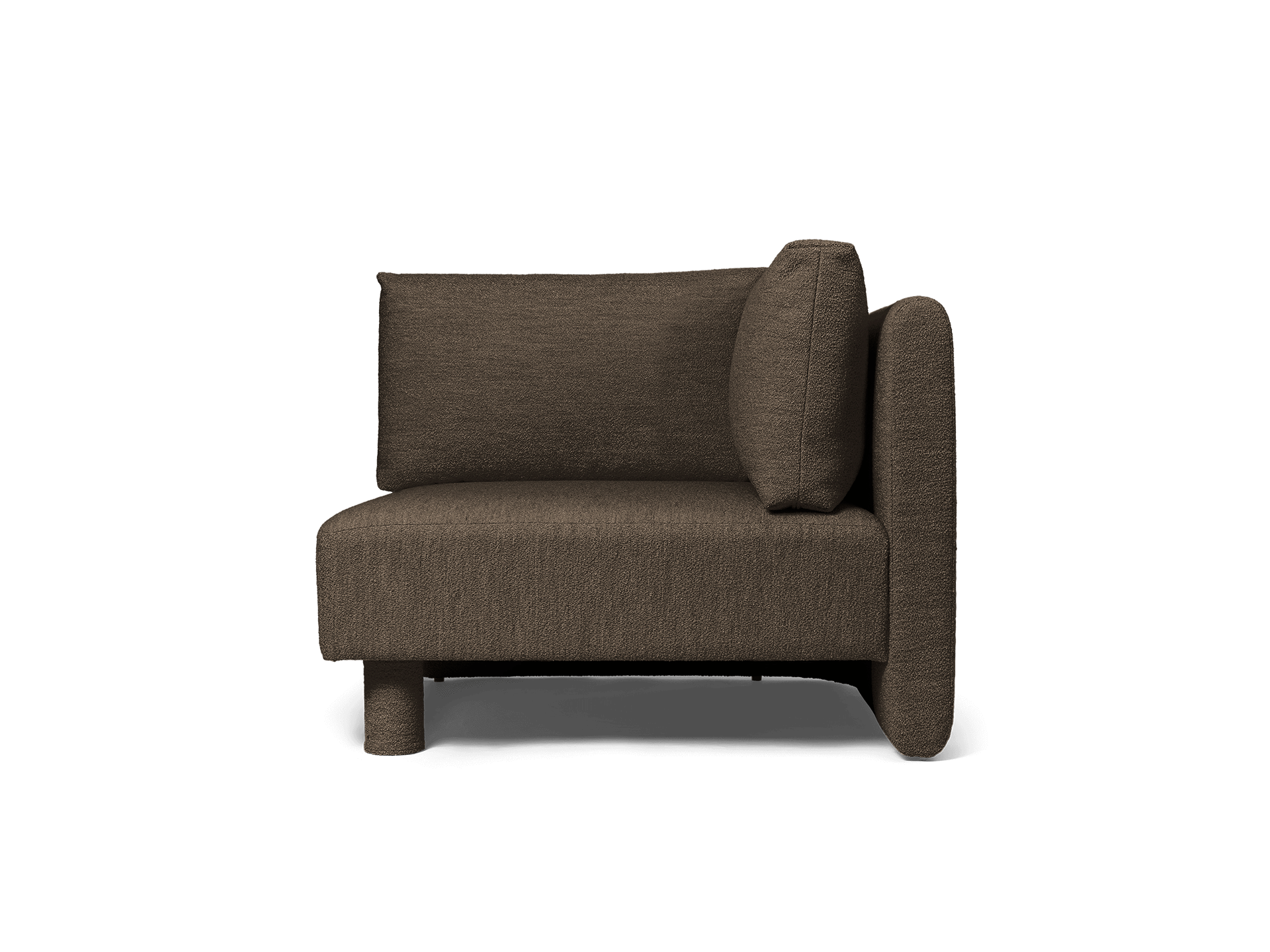 Dase Sofa Corner - Soft Bouclé - Dark Brown