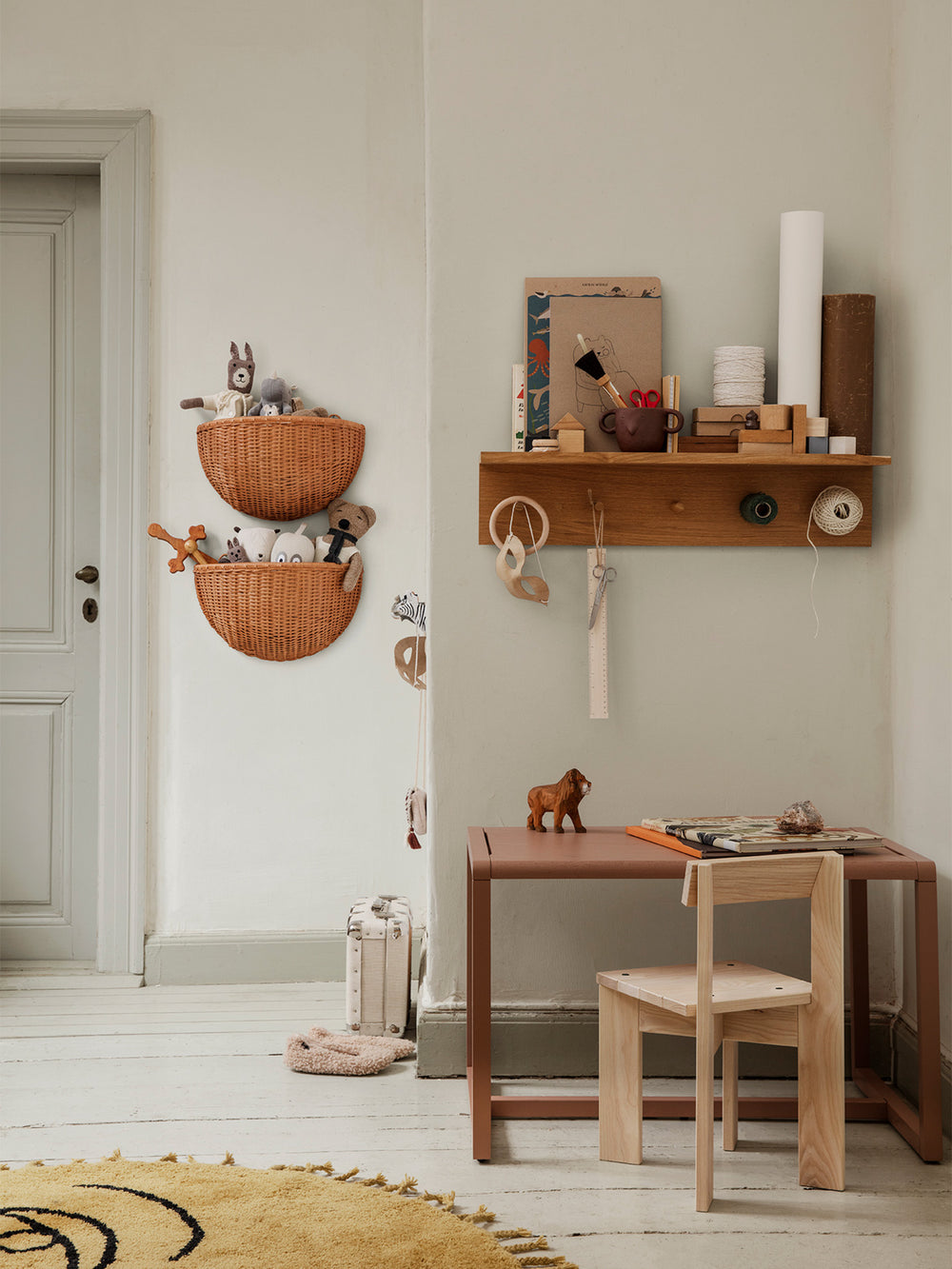 ferm living hanging planter Braided Wall Pockets - Set of 2