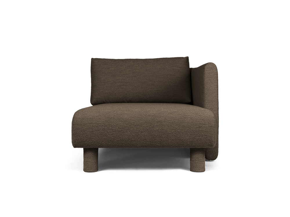 Dase Dase Sofa - Rechtes Chaise Longue-Modul - Dunkelbraun Soft Bouclé ...