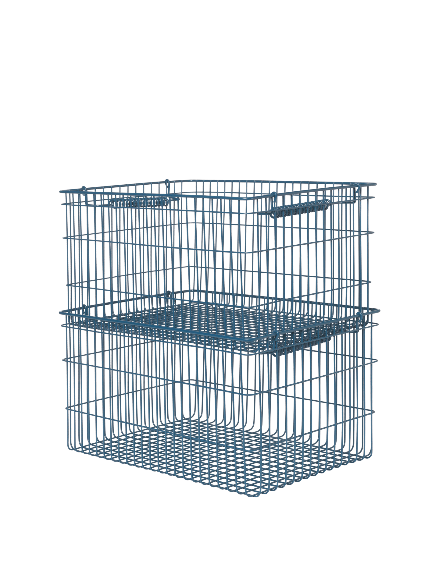 Cala Stackable Baskets - Set of 2 - Dark Blue