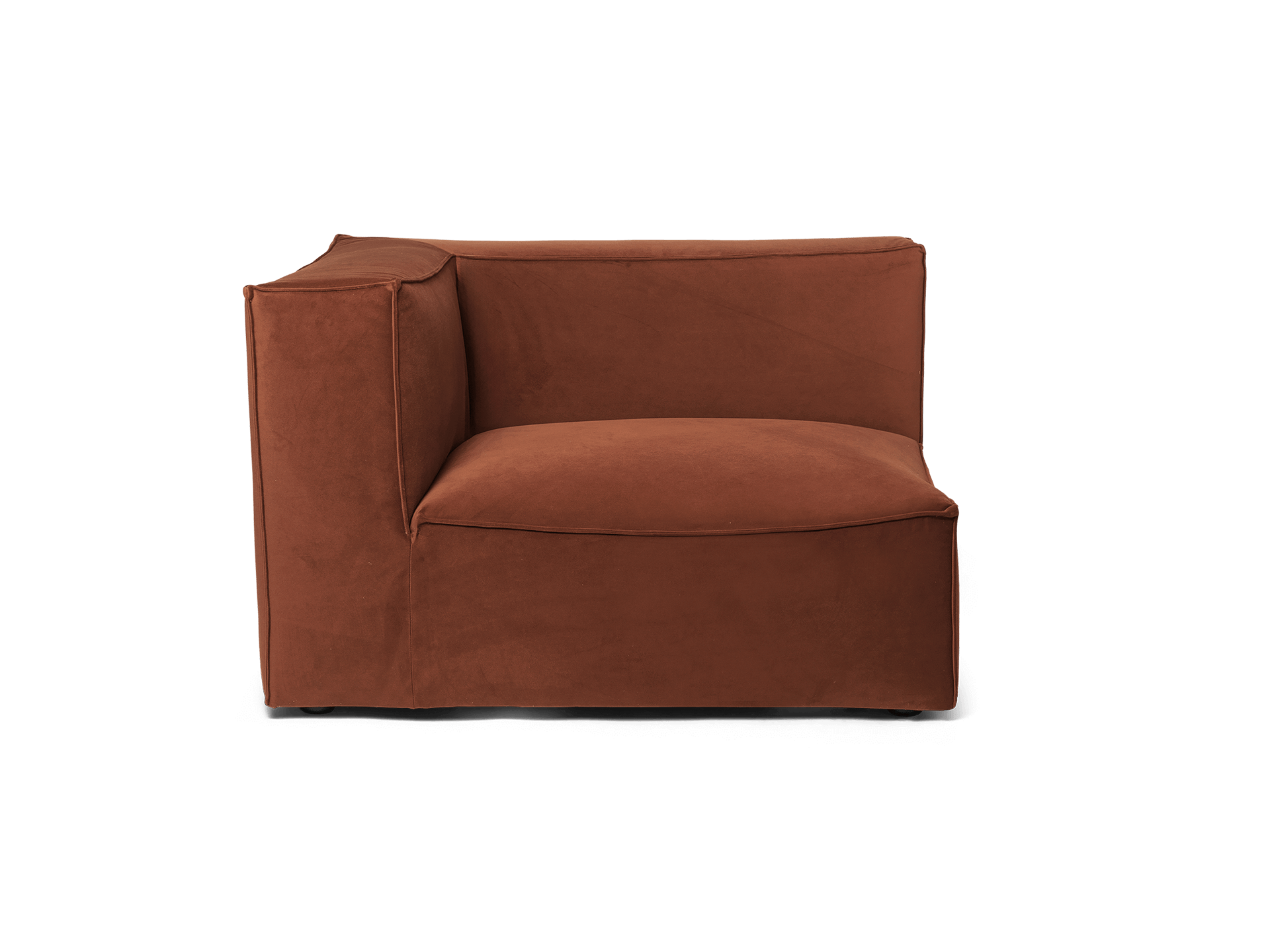 Catena Sofa Armrest Left S400 - Rich Velvet - Rust