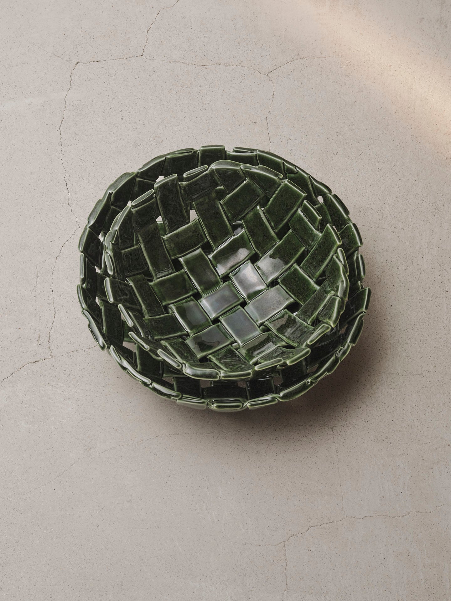 Plait Bowl - Ø30 - Emerald Green | Ferm Living