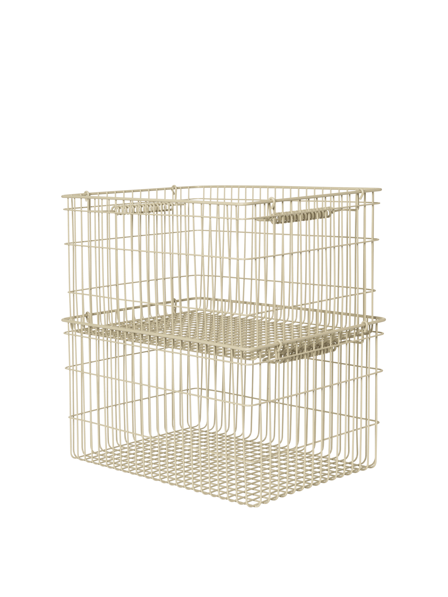 Cala Stackable Baskets - Set of 2 - Cashmere