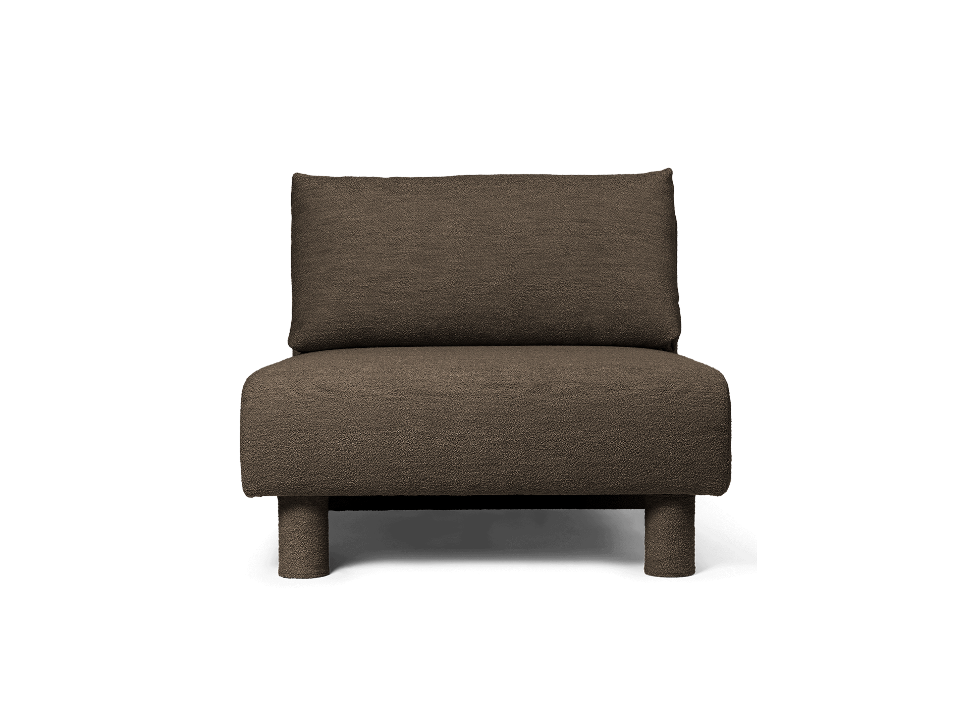 Dase Sofa Center - Soft Bouclé - Dark Brown
