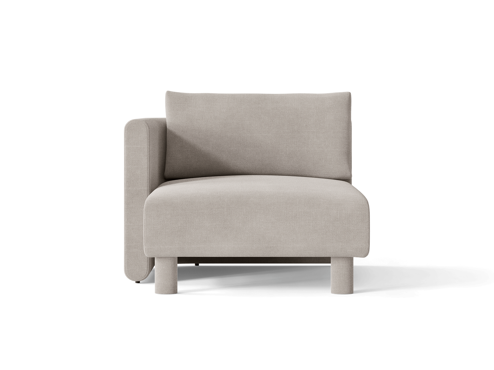 Dase Sofa Chaise Longue Left - Cotton Linen - Natural