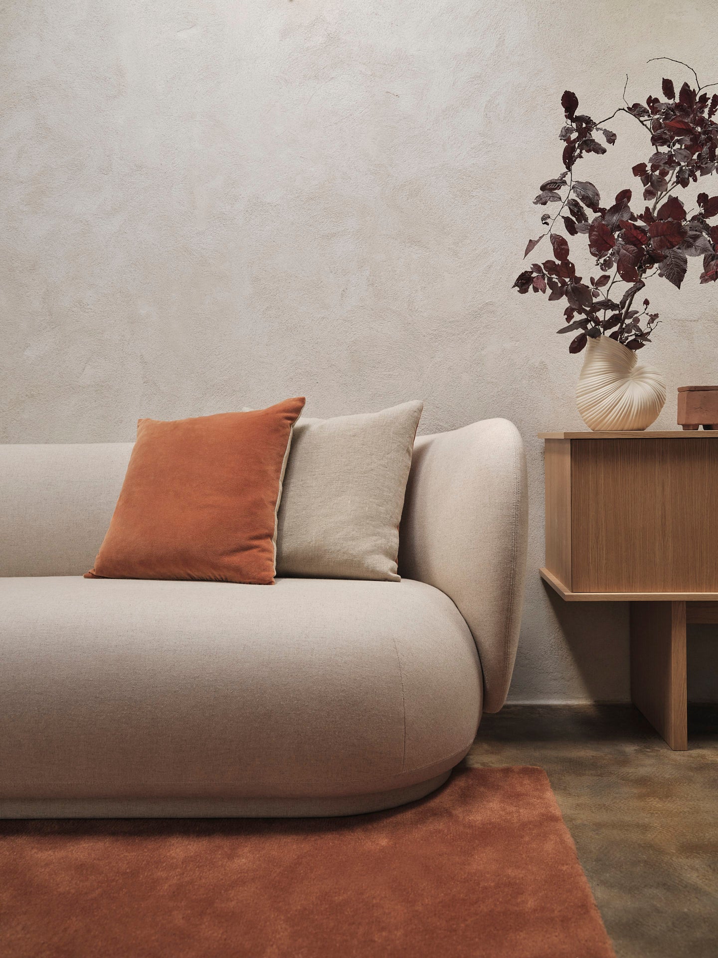 Senti Cushion - Dusty Red | Ferm Living