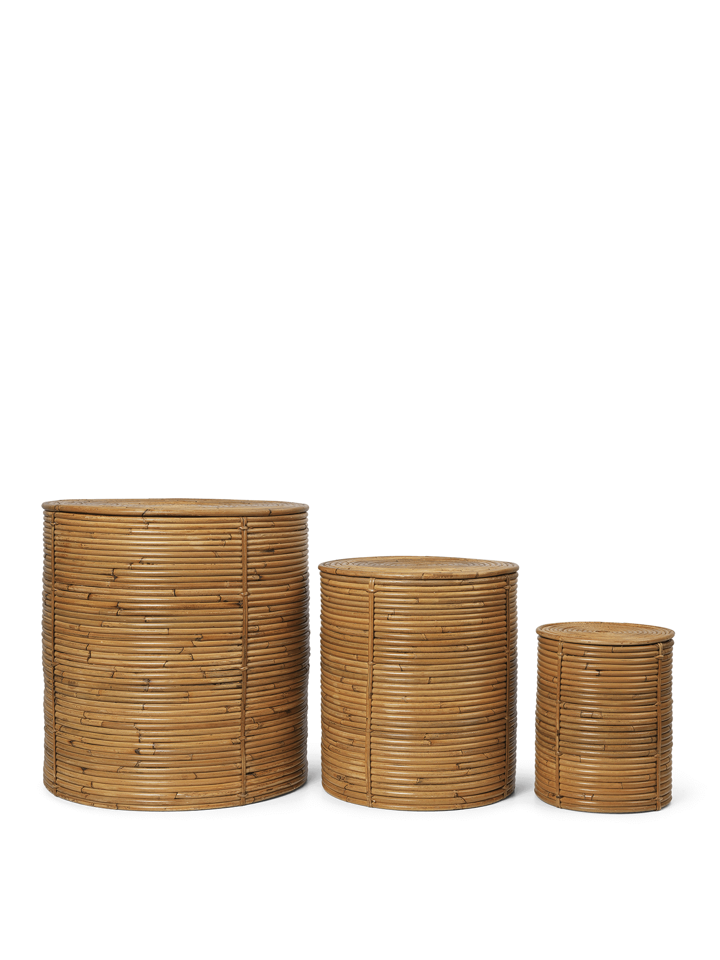 Column Storage - Set of 3 - Natural Stained