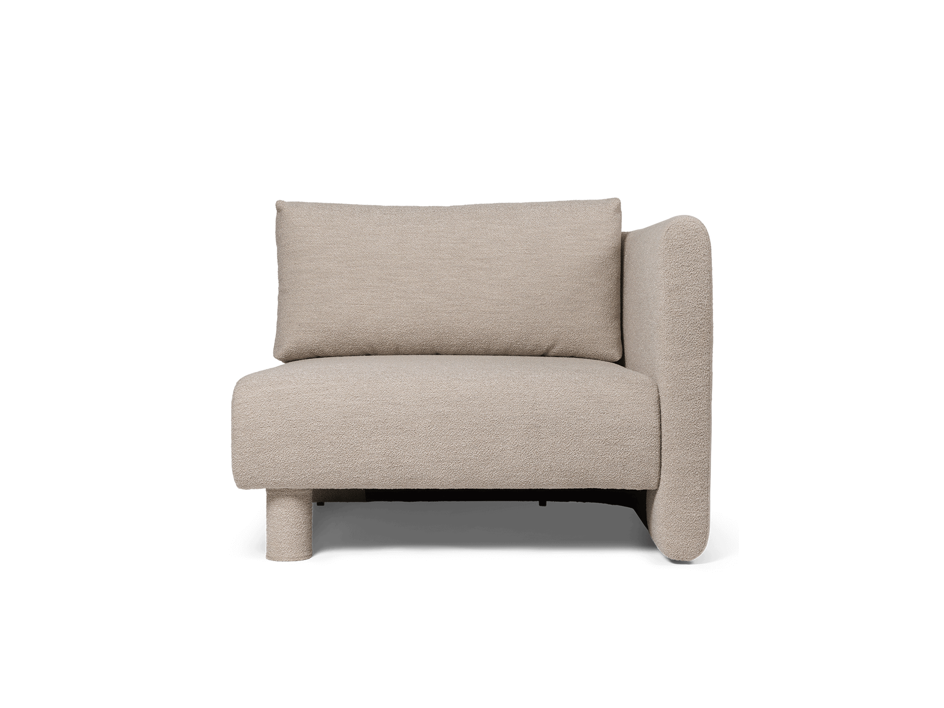 Dase Sofa Armrest Right - Soft Bouclé - Natural