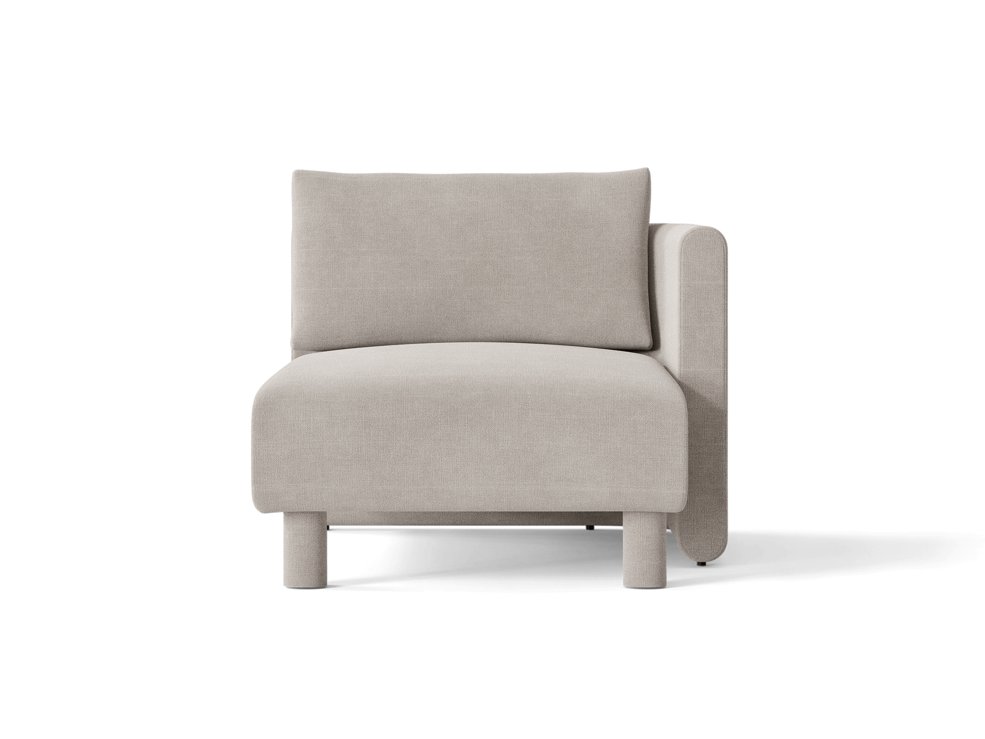 Dase Sofa Chaise Longue Right - Cotton Linen - Natural
