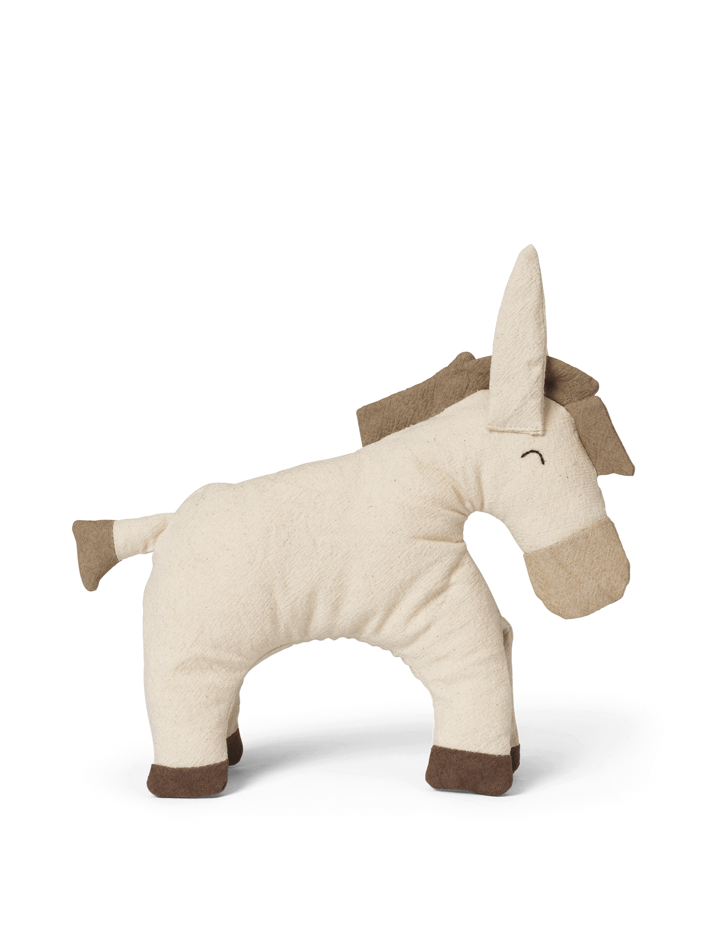 Donkey Soft Toy - Undyed/Dark Sand