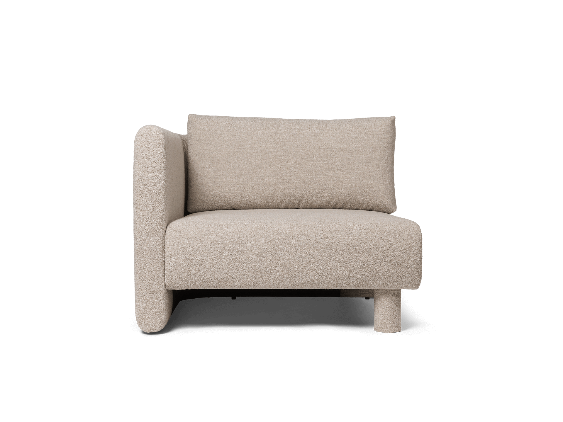 Dase Sofa Armrest Left - Soft Bouclé - Natural