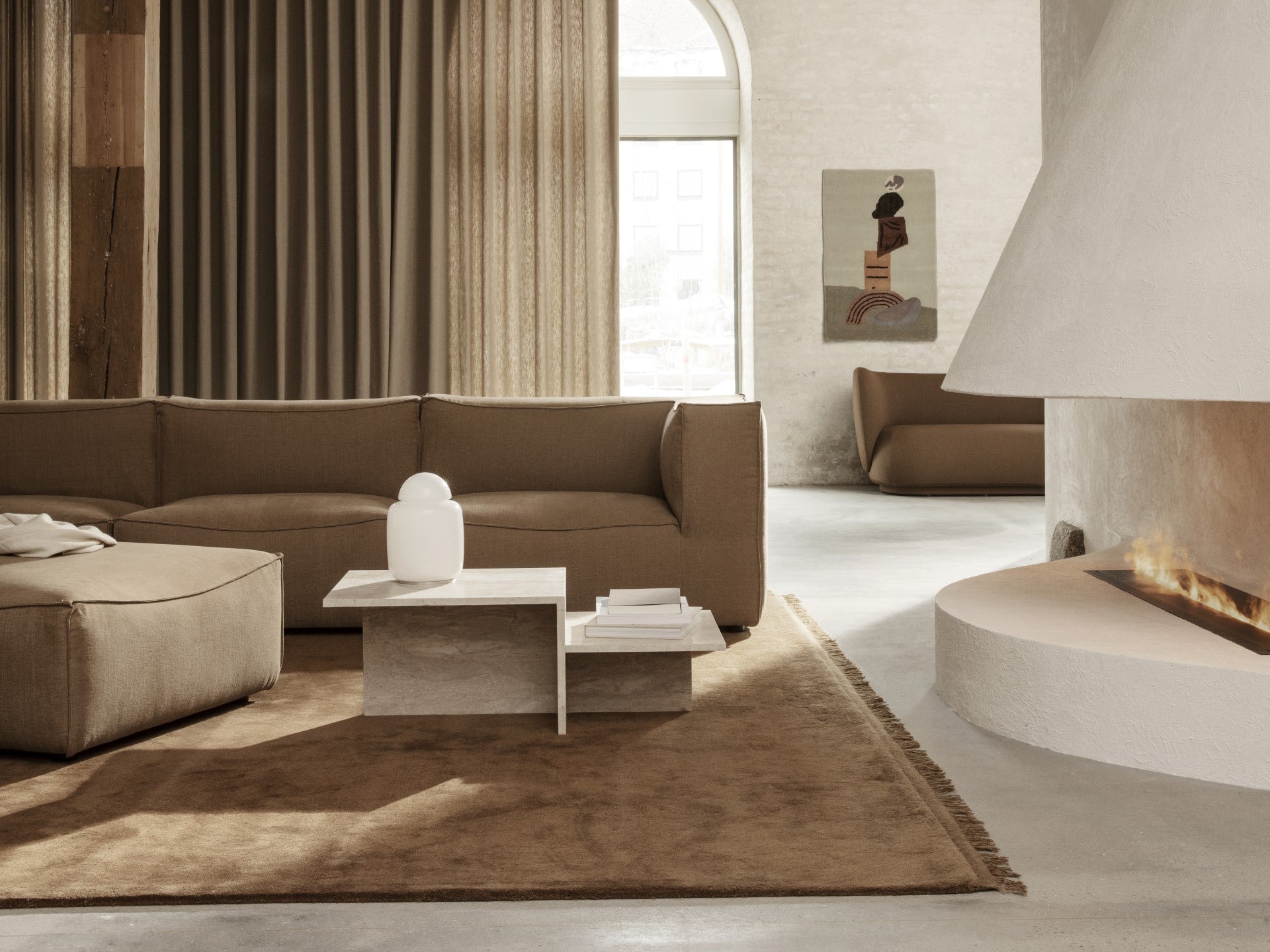 Distinct-salontafel | Salontafel van travertijn | Ferm Living