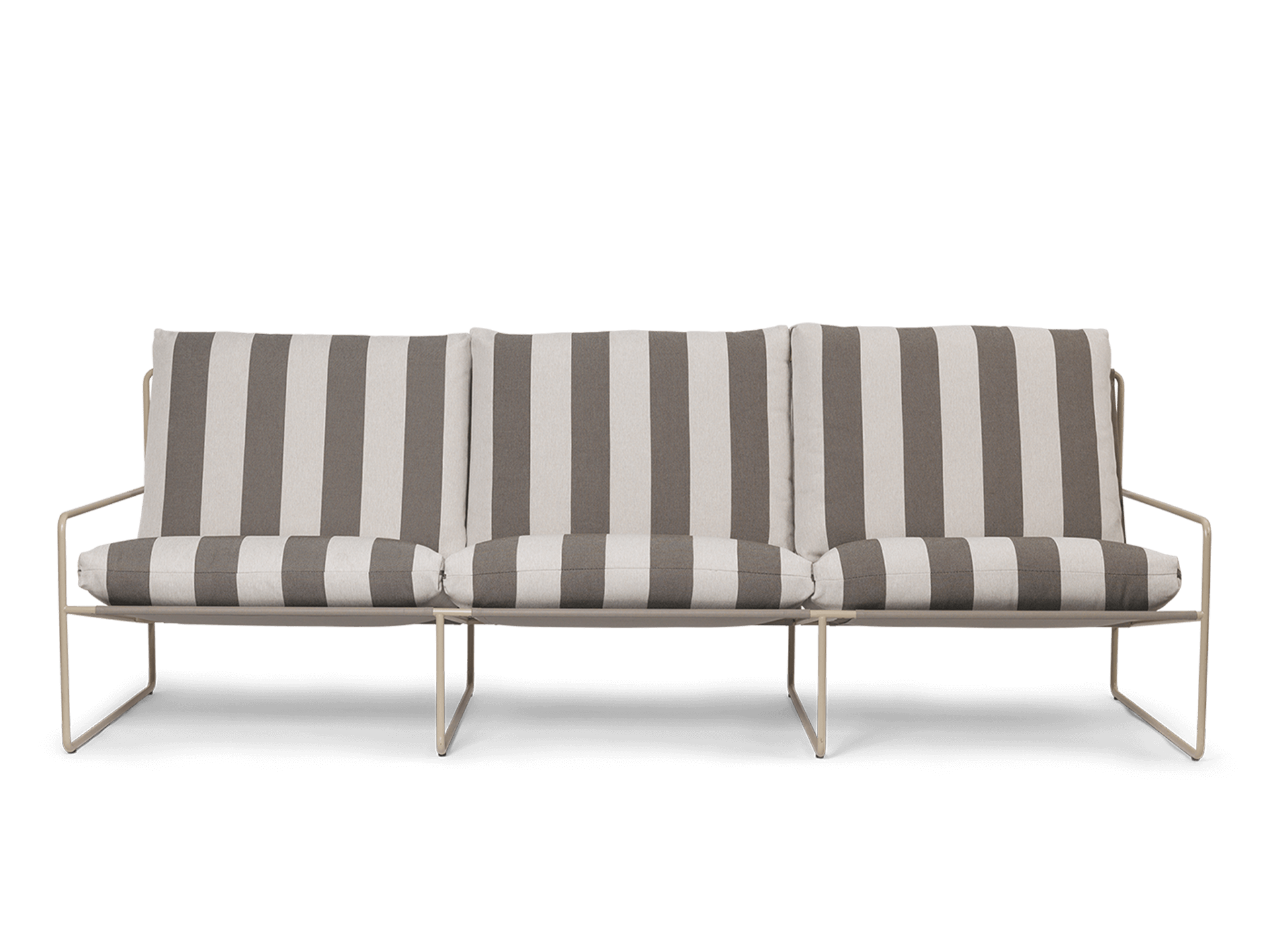 Desert 3-seater - Cashmere - Stripe - Chocolate