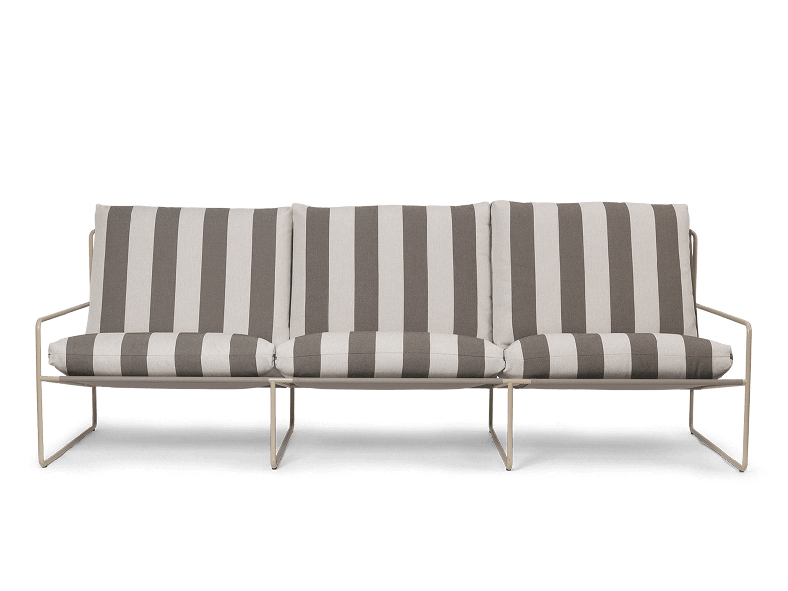 Desert 3-seater - Stripe - Cashmere/Chocolate | Ferm Living