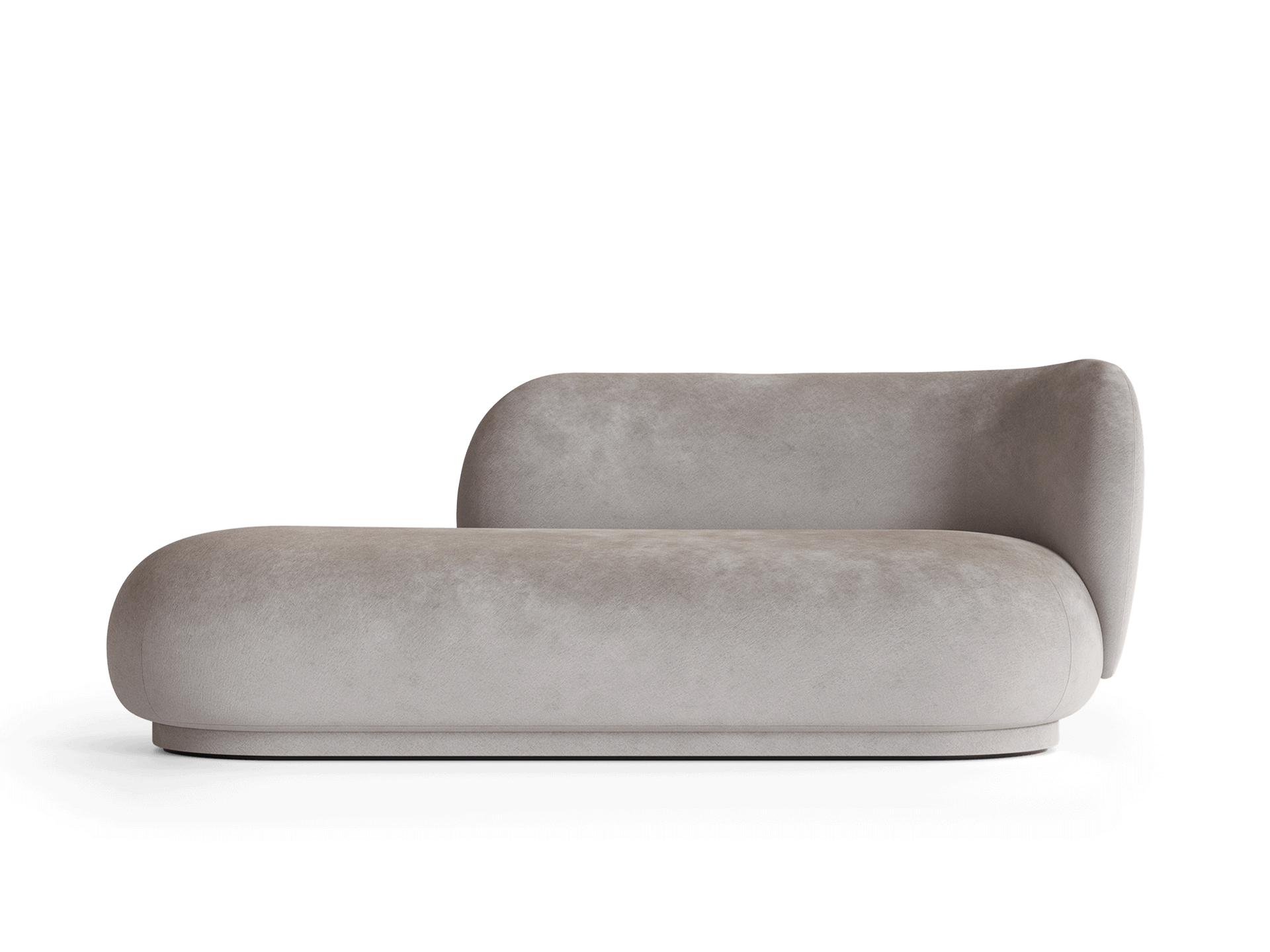 Rico Divan Right - Faded Velvet - Concrete