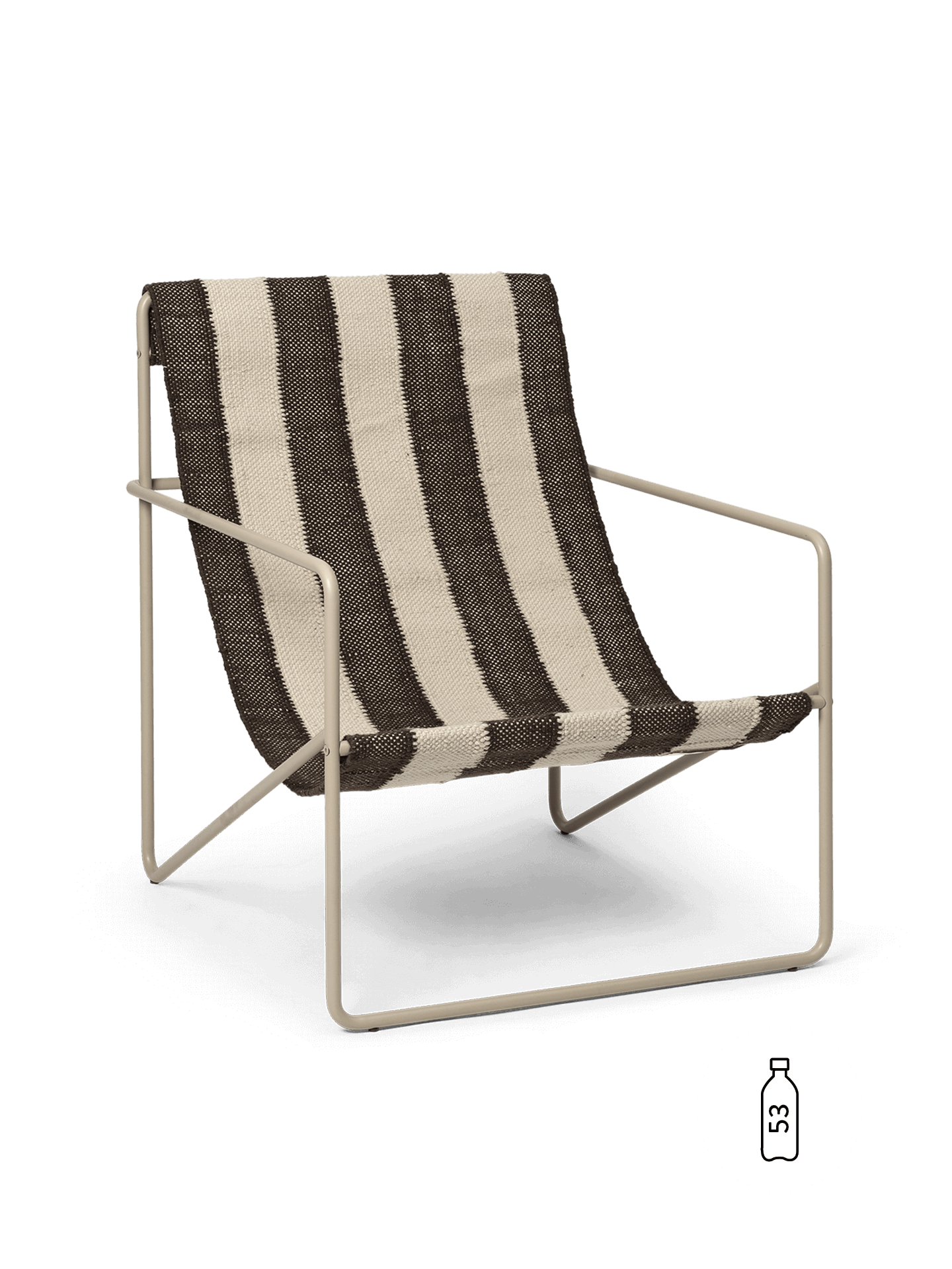 Desert Lounge Chair - Cashmere - Off-White/Chocolate