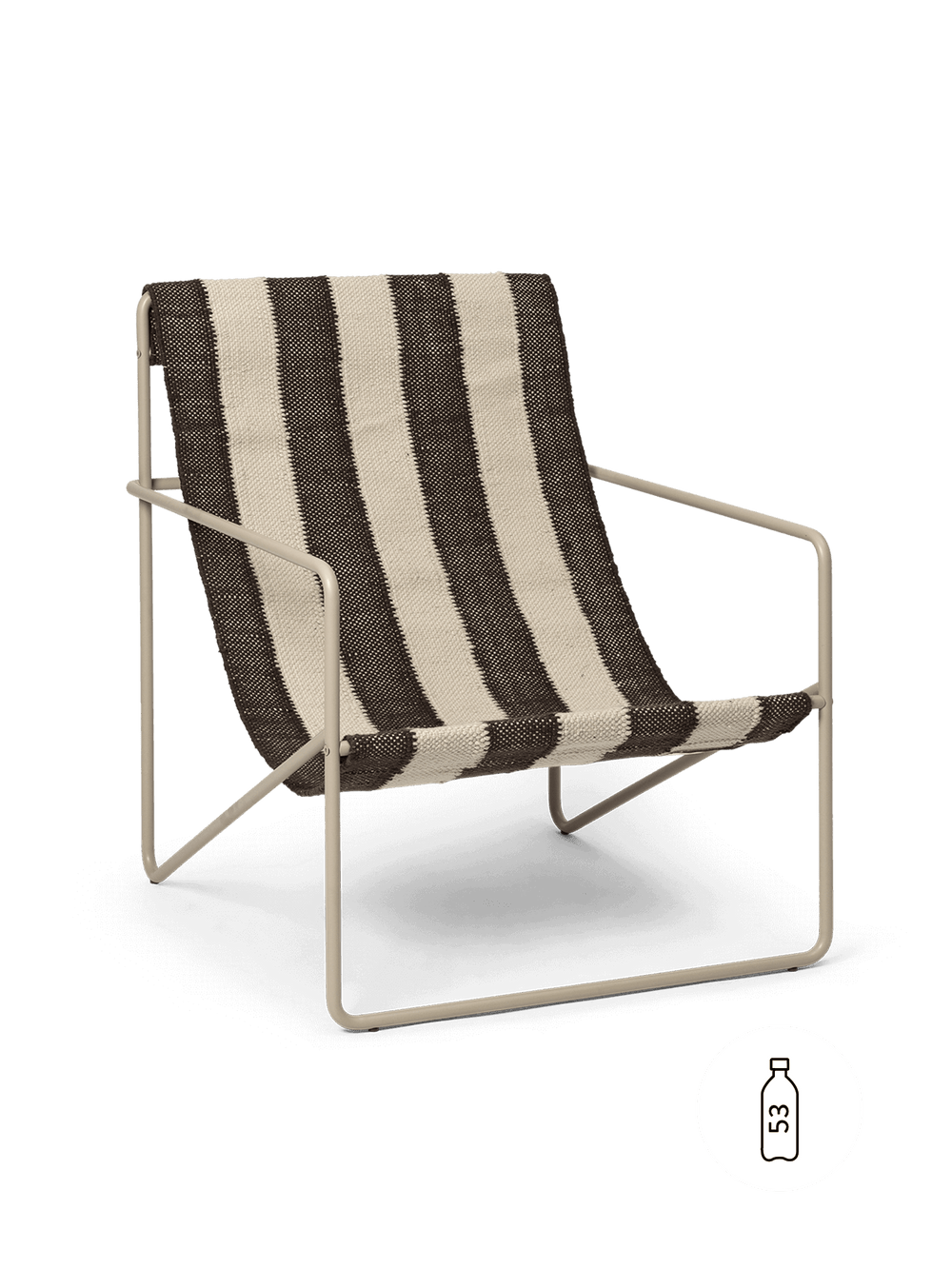 Desert Lounge Chair - Cashmere/Off-white/Chocolate | Ferm Living Desert Lounge Chair - Cashmere/Off-white/Chocolate | Ferm Living