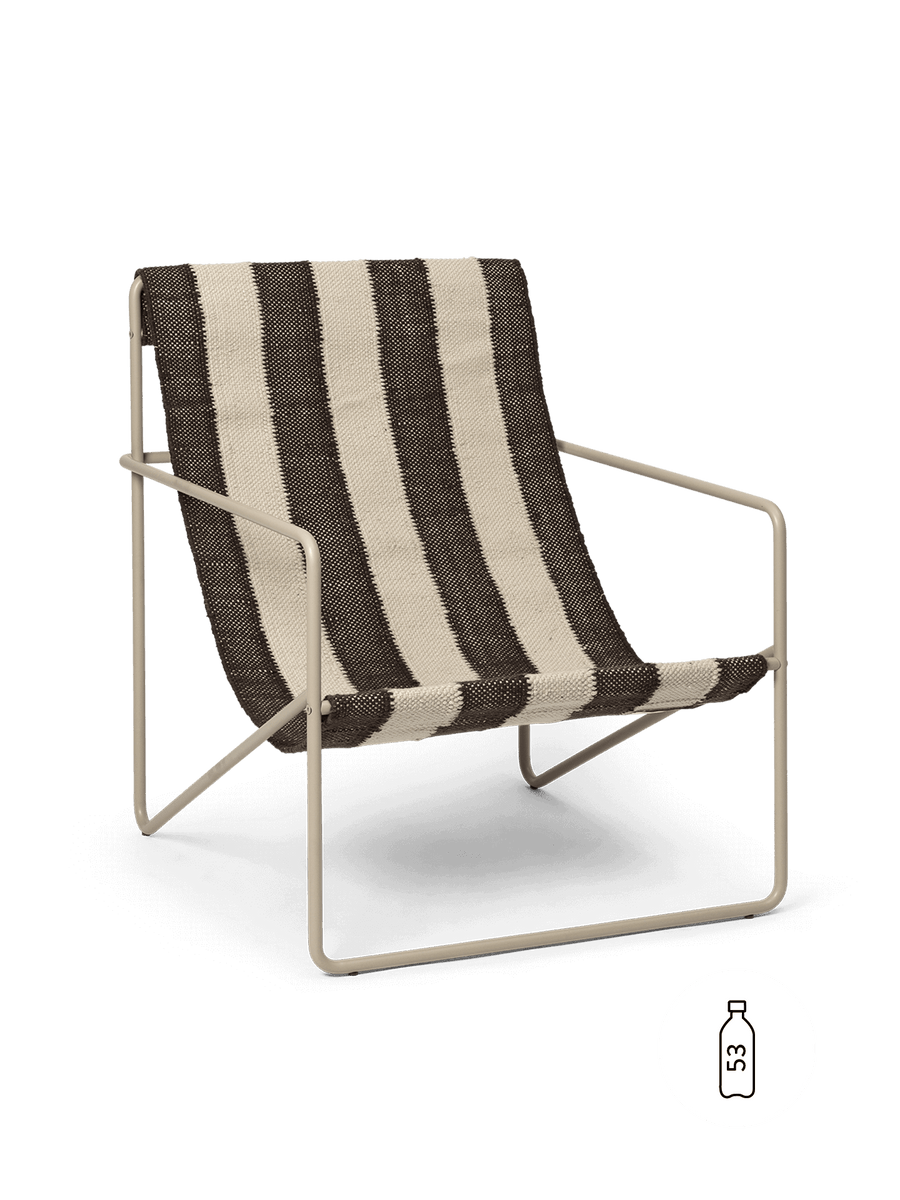 Desert Lounge Chair - Cashmere - Off-White/Chocolate
