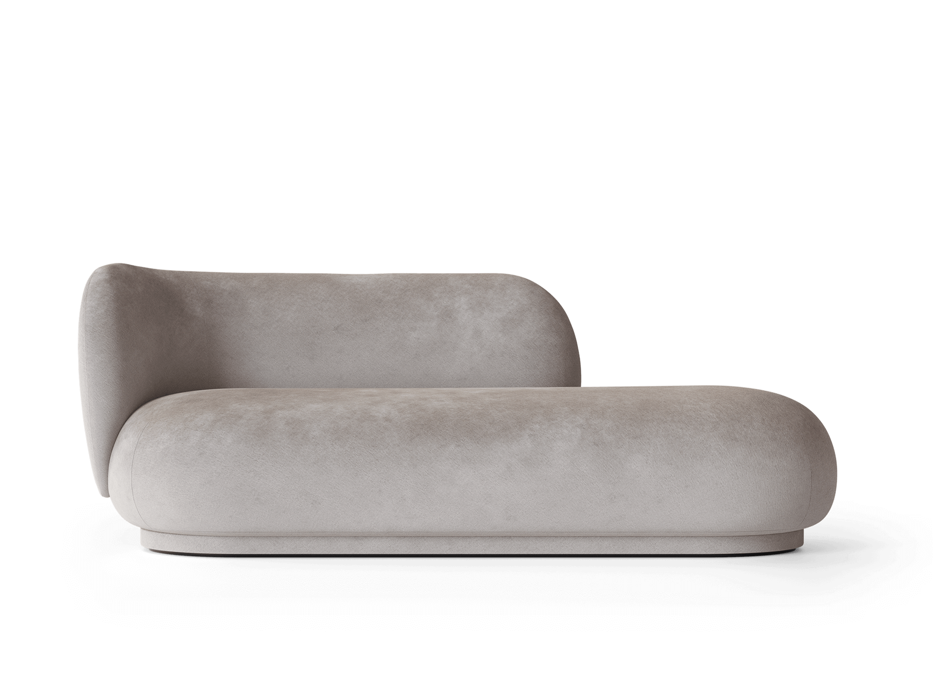 Rico Divan Left - Faded Velvet - Concrete