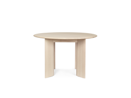 Bevel Table rond Ø117 in witgeolied beukenhout met gebogen poten