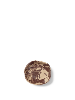 Ryu Bowl en sable/marron avec motif marbré, vue de dessus