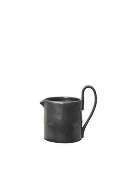 Flow Milk Jar in zwart met hoog lusvormig handvat en schenktuit