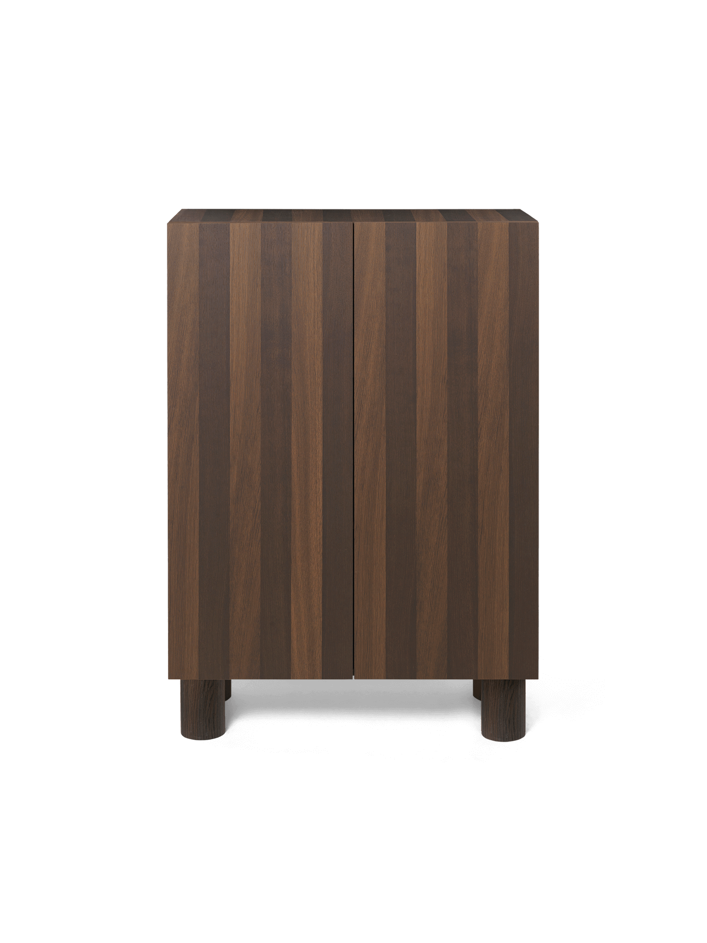 Post Storage Cabinet - Smoked Oak