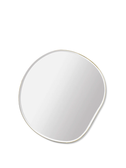 Pond Mirror en laiton, petit, au contour organique irrégulier