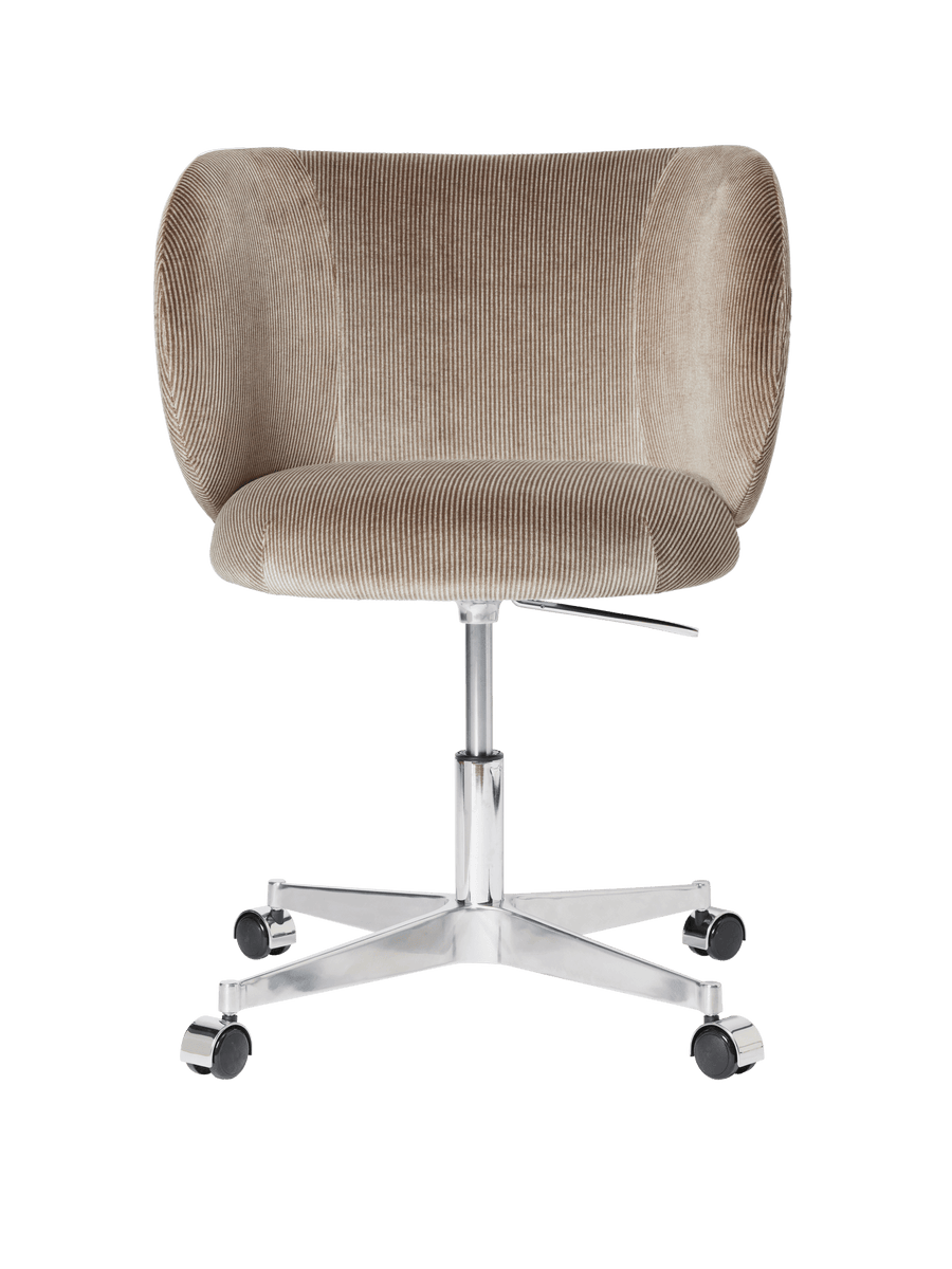 Rico Dining Chair - Castors - Devoré Velvet - Flint Grey – Ferm Living