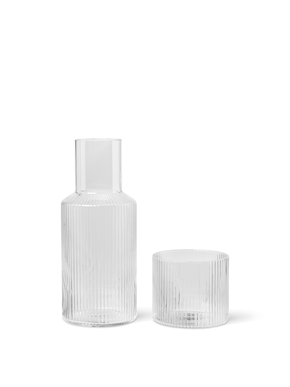 Ripple Karaffen-Set | Elegant und aus mundgeblasenem und geripptem Glas
