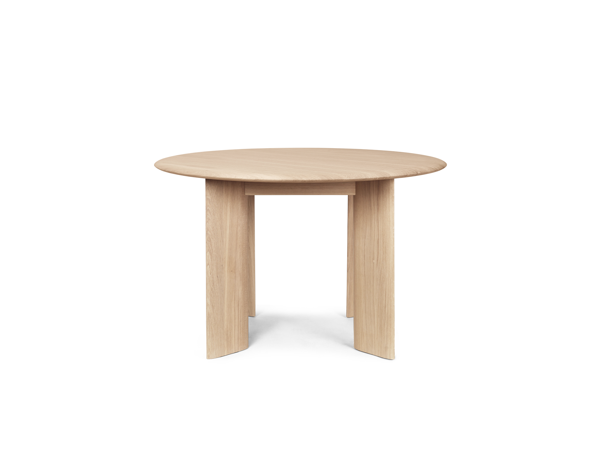 Bevel Table - Round Ø117 - White Oiled Oak