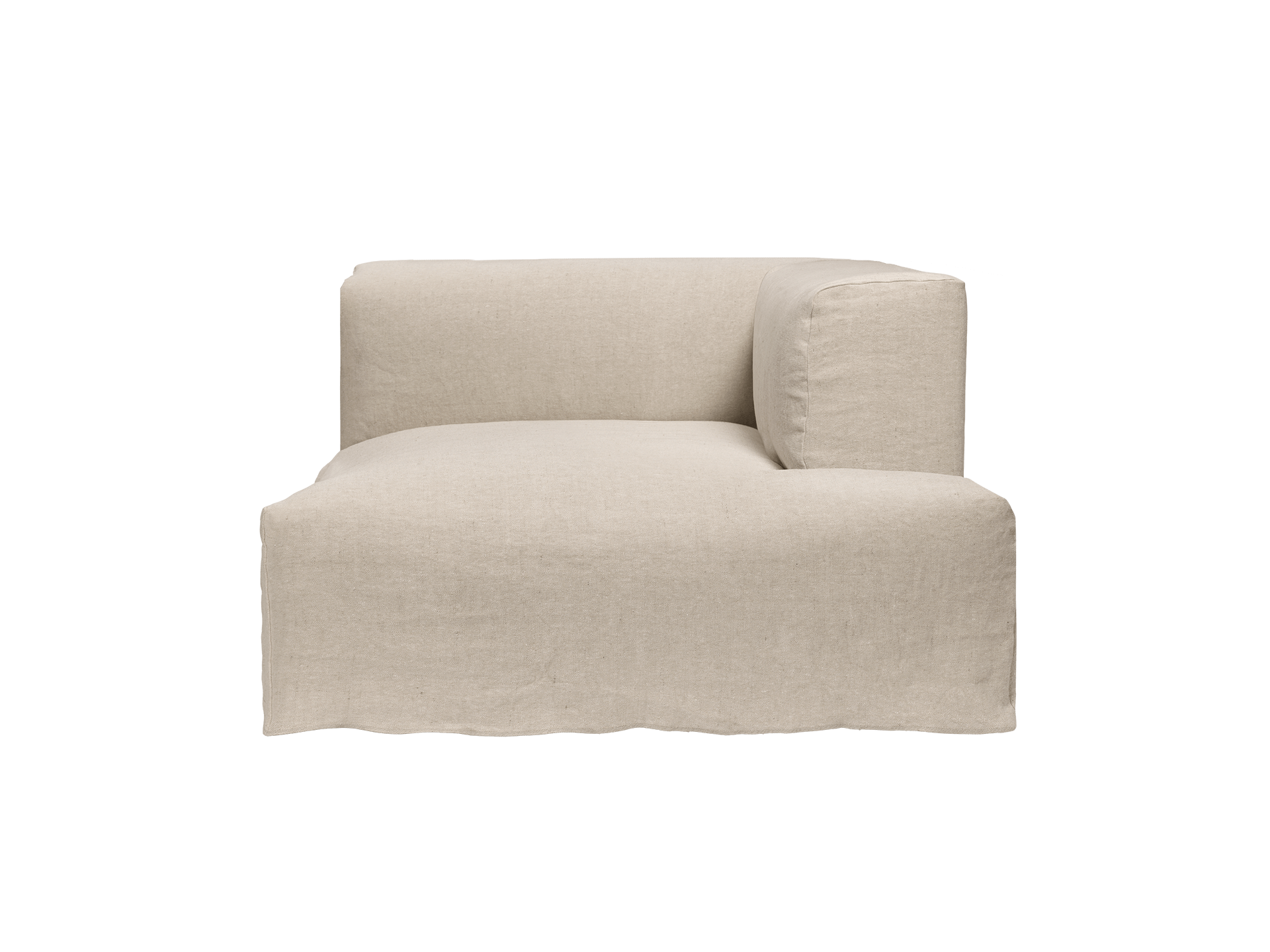 Catena Sofa Chaise Longue Right L601 - Loose Drape - Natural