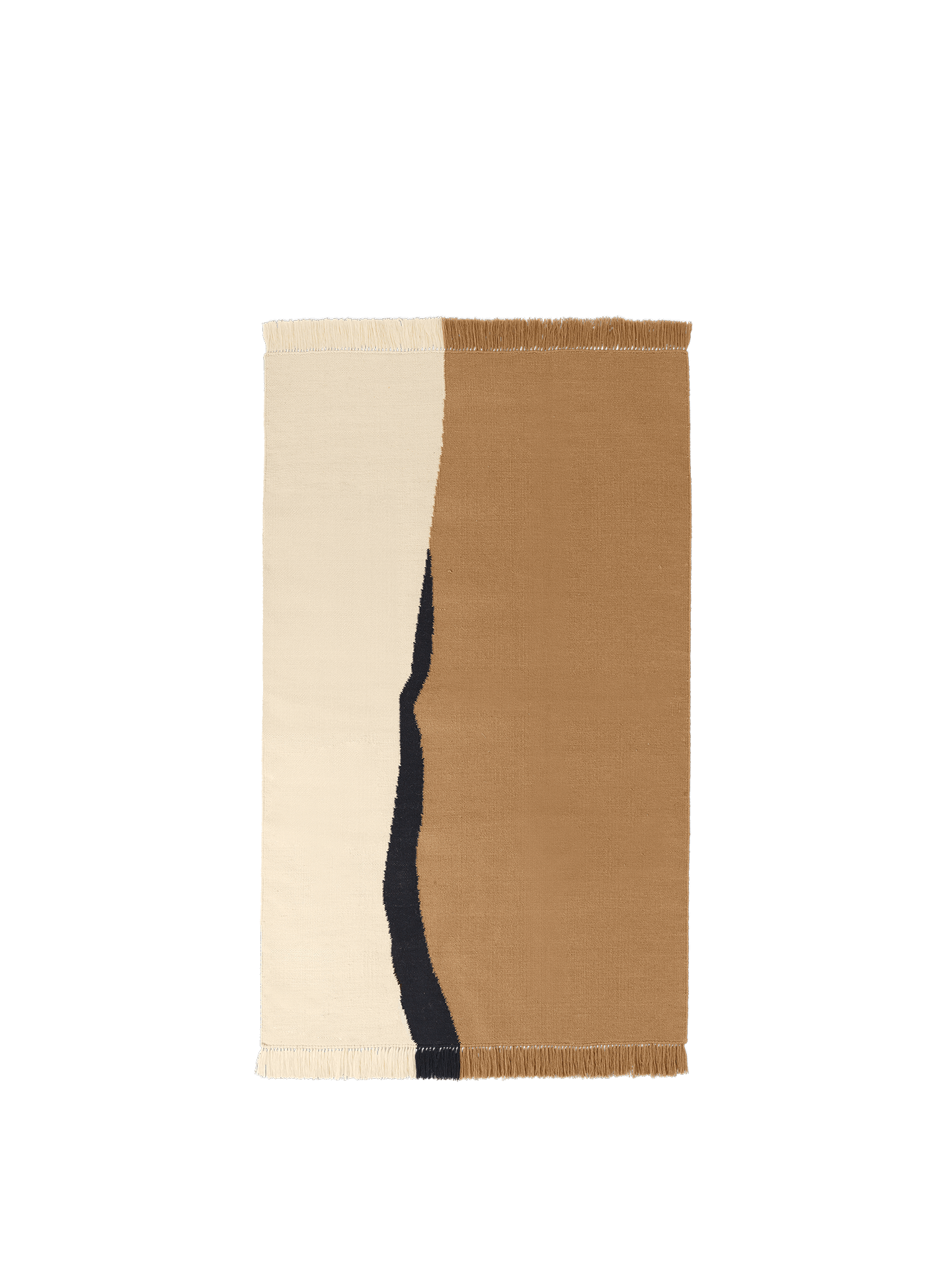 Soil Kelim Rug - Dark Sand/Off-white