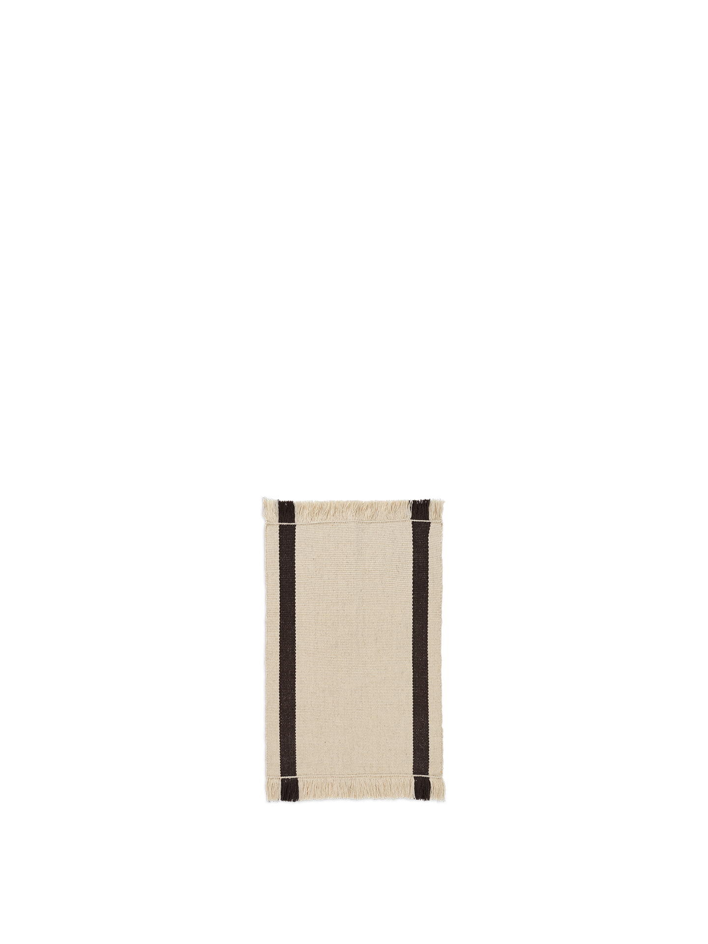 Calm Kelim Mat - Off-White/Coffee