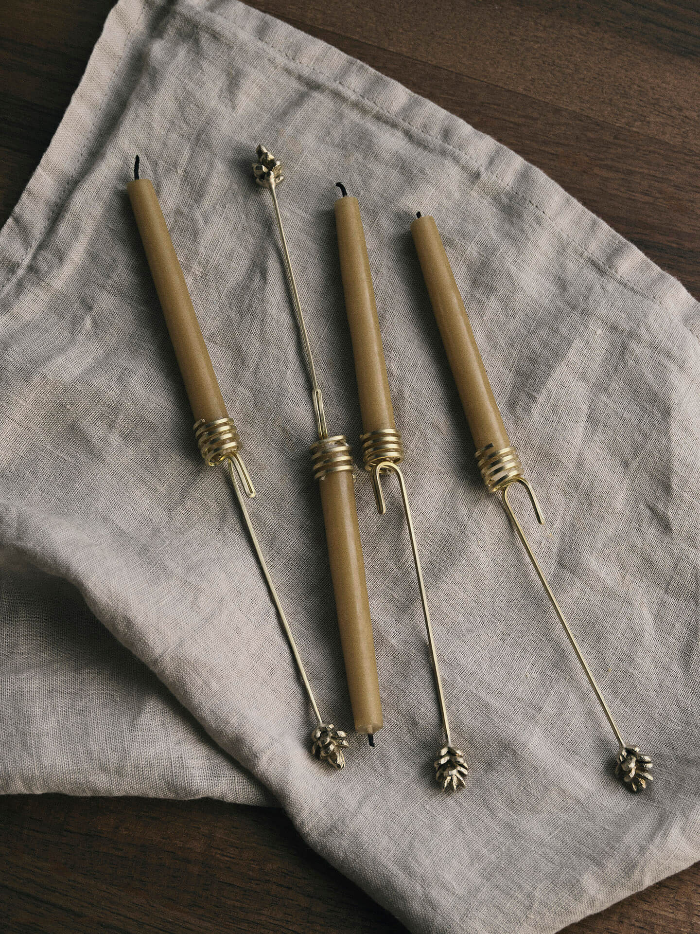 Forest Christmas Tree Candle Holders - Set of 4 - Brass | Ferm Living
