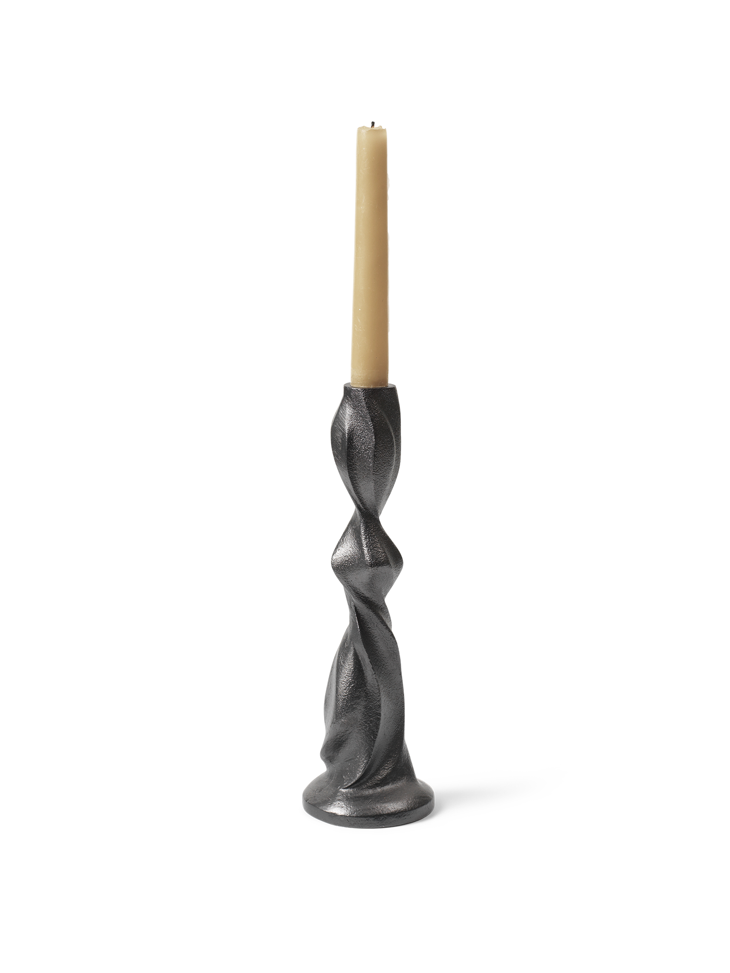 Gale Candle Holder - Medium - Blackened Aluminium