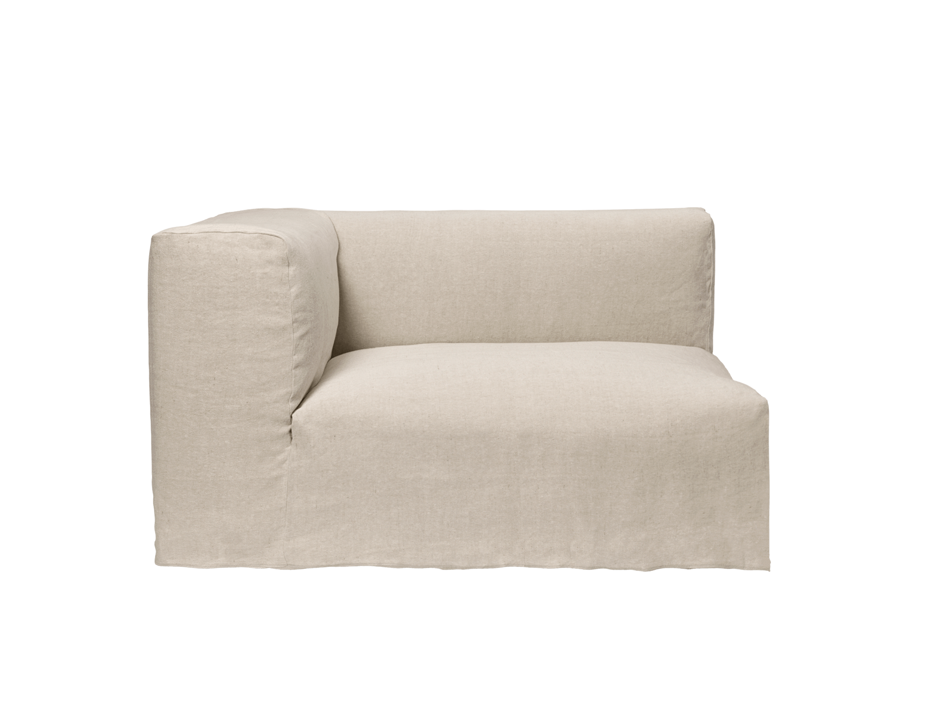 Catena Sofa Armrest Left L400 - Loose Drape - Natural