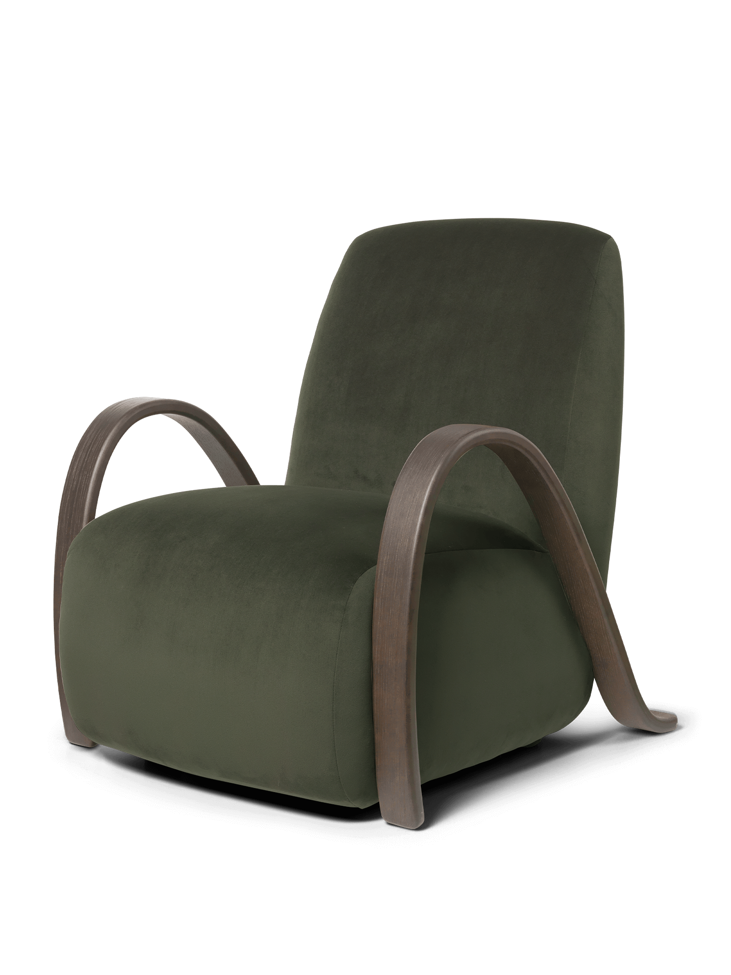 Buur Lounge Chair - Rich Velvet - Pine
