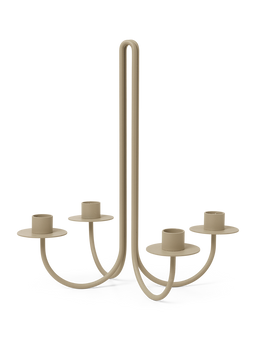 Sway Candelabra en cachemir con cuatro brazos curvados