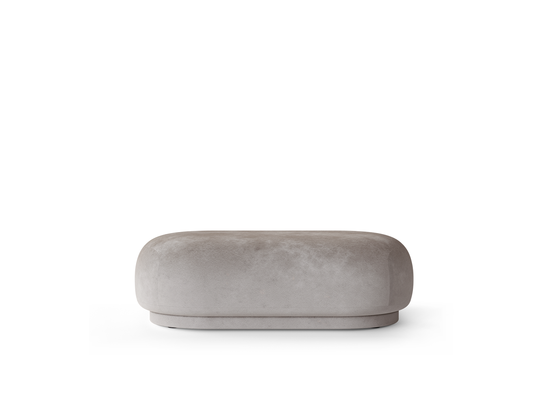Rico Ottoman - Faded Velvet - Concrete