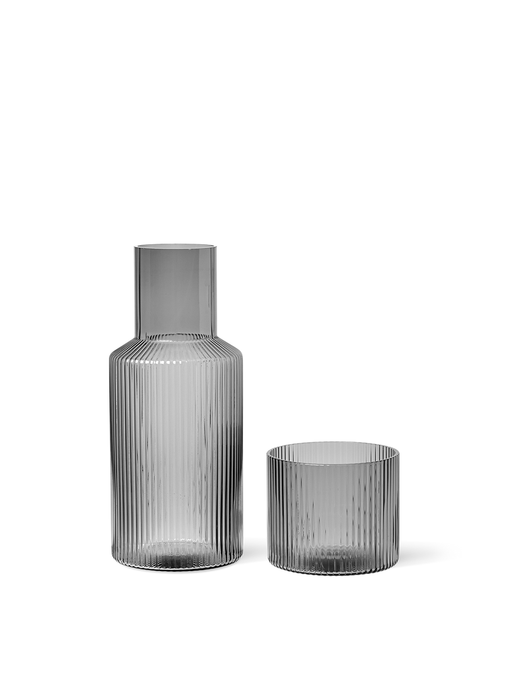Ripple Karaffen-Set | Elegant und aus mundgeblasenem und geripptem Glas