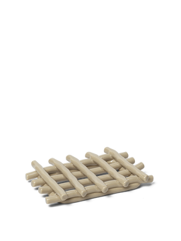 Ceramic Soap Tray in kasjmier met geweven ruitpatroon