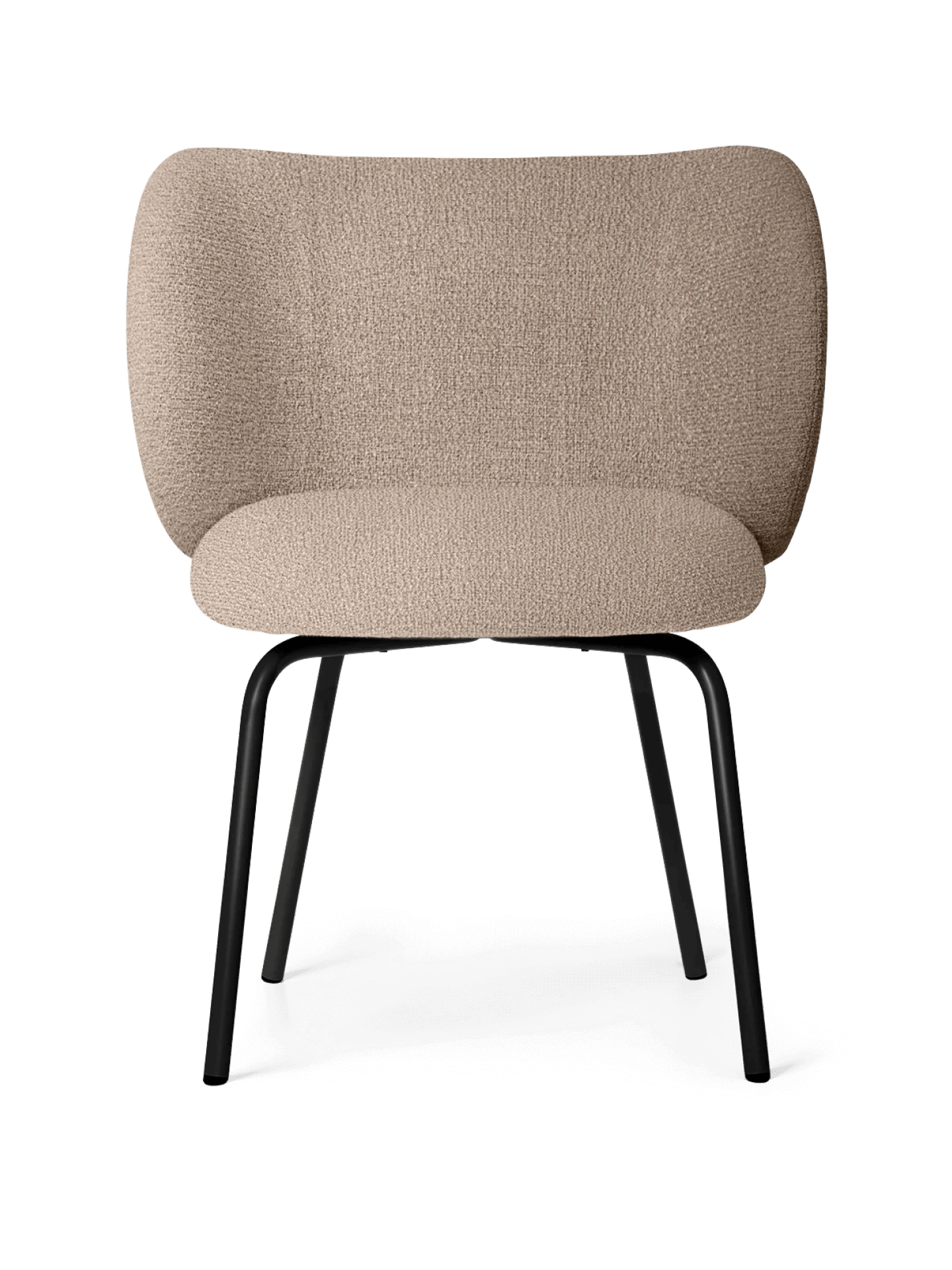 Rico Dining Chair - Black - Bouclé - Sand