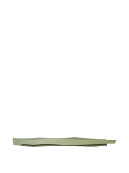 Leta Picture Rail in tea green, wall-mounted shelf with an angular wavy edge
