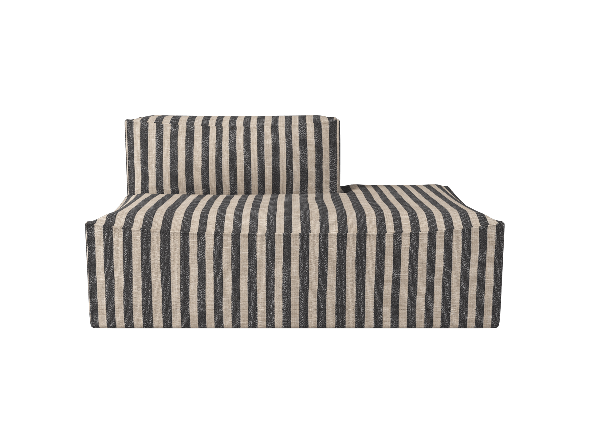 Catena Sofa Open End Right S301 - Louisiana - Sand/Black