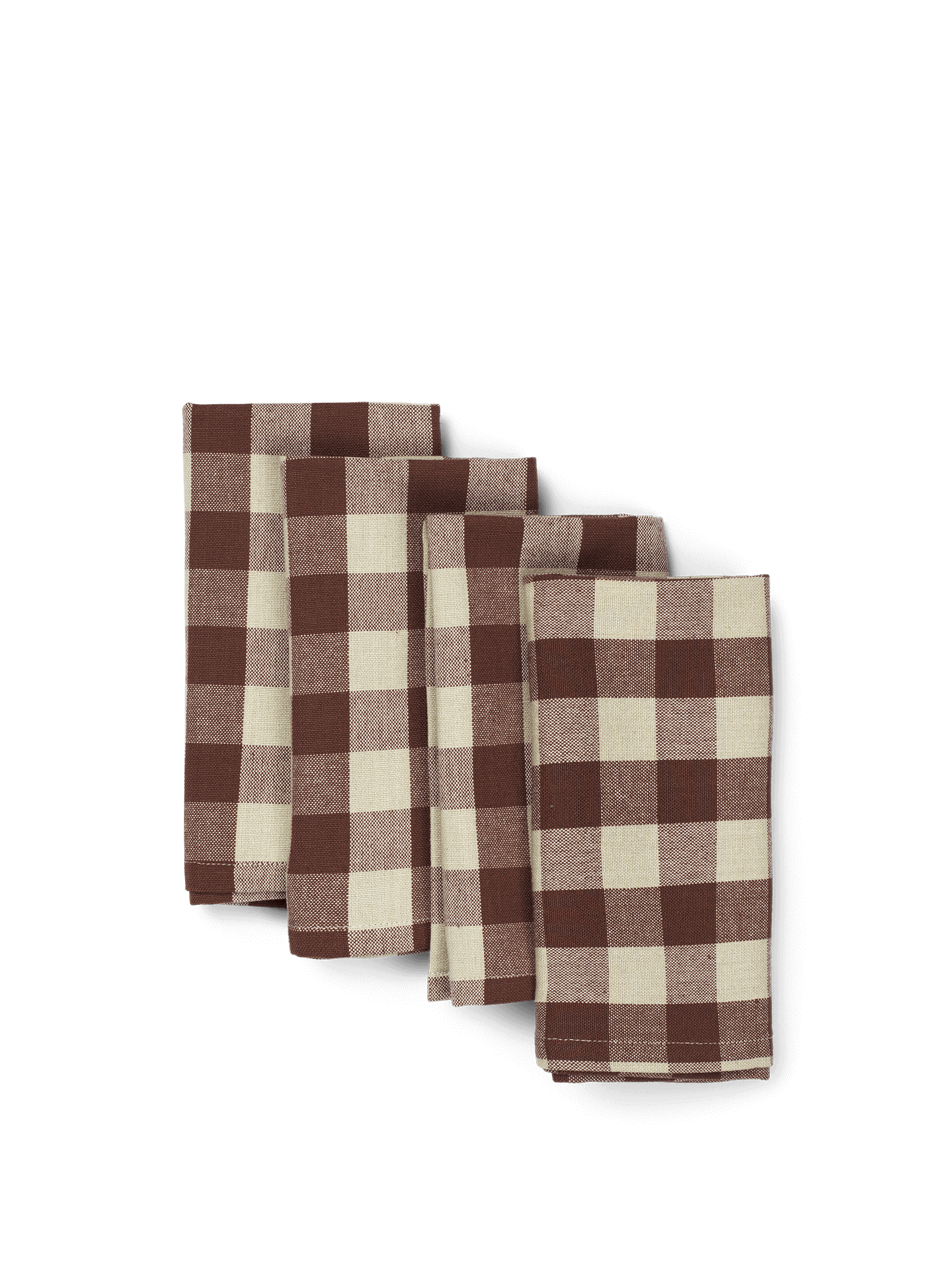 Bothy Check Napkins - Set of 4 - Cinnamon/Grey Green