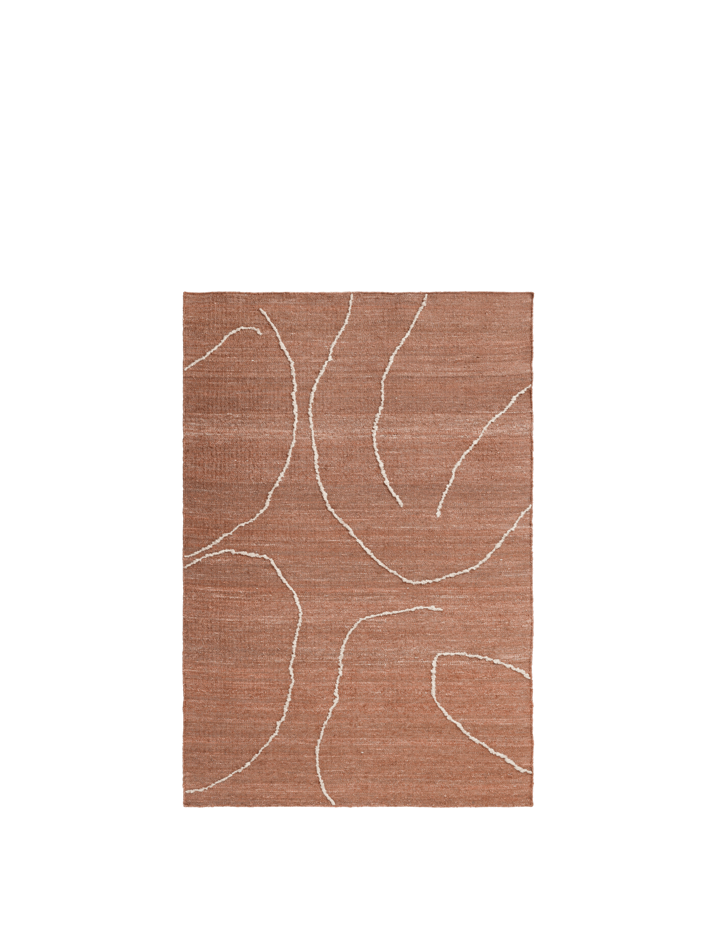 Gesso Jute Rug - Terracotta/Off-White