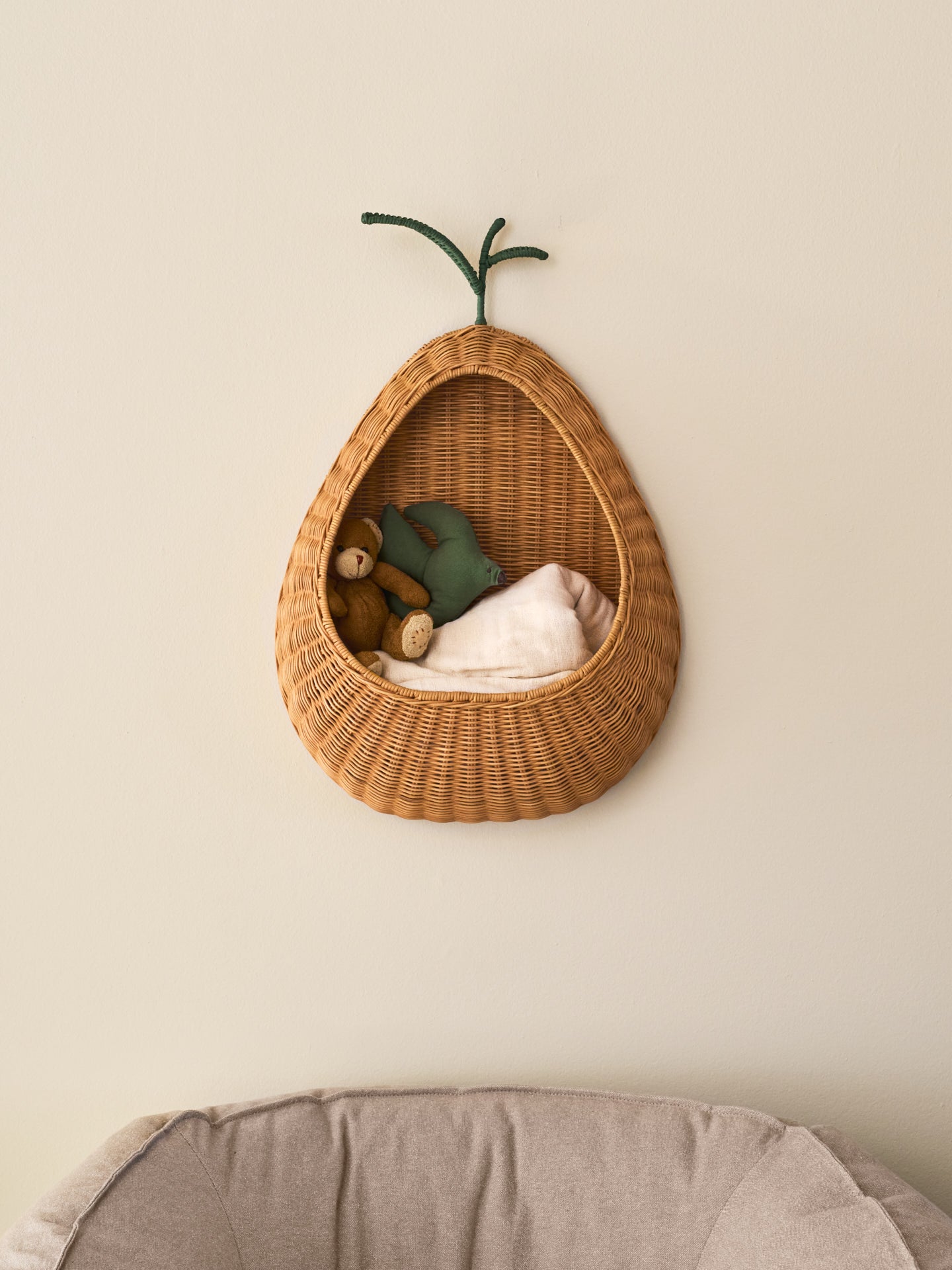 Pear Braided Wall Pocket - Natural | Ferm Living