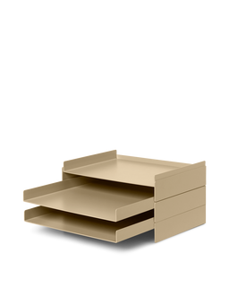 2x2 Organiser in Kaschmir mit gestapelten Tabletts