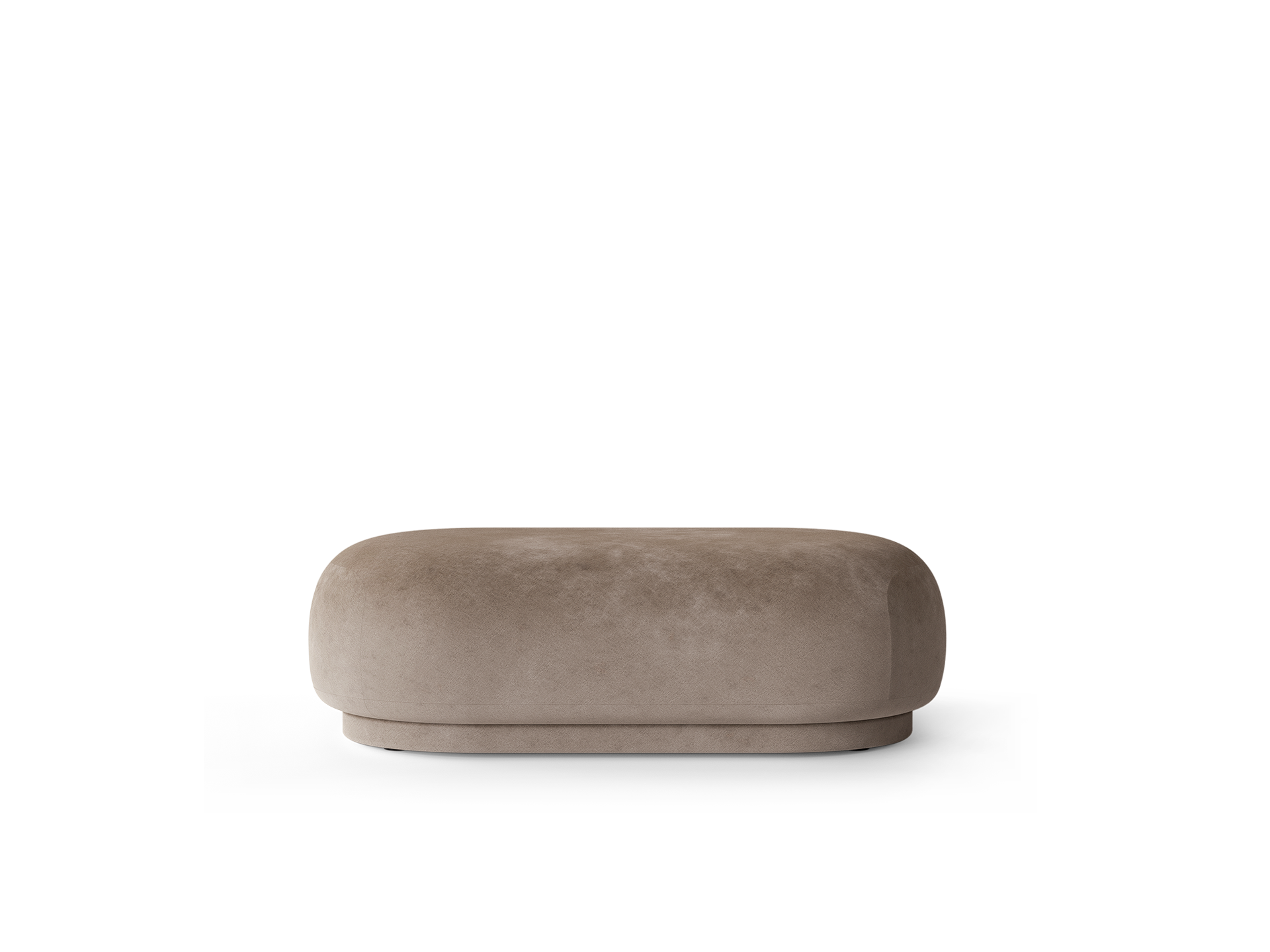 Rico Ottoman - Faded Velvet - Beige